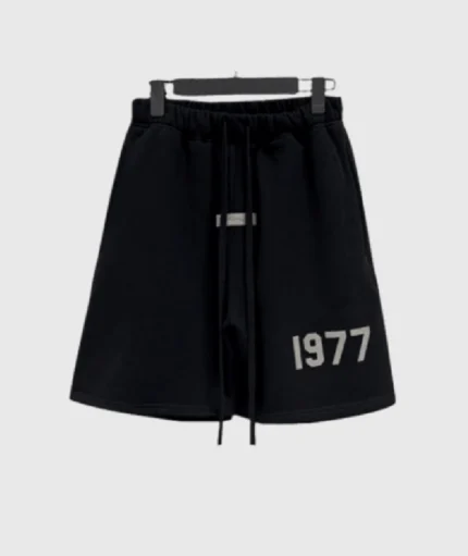 Fear of God Essentials 1977 Logo Shorts Black