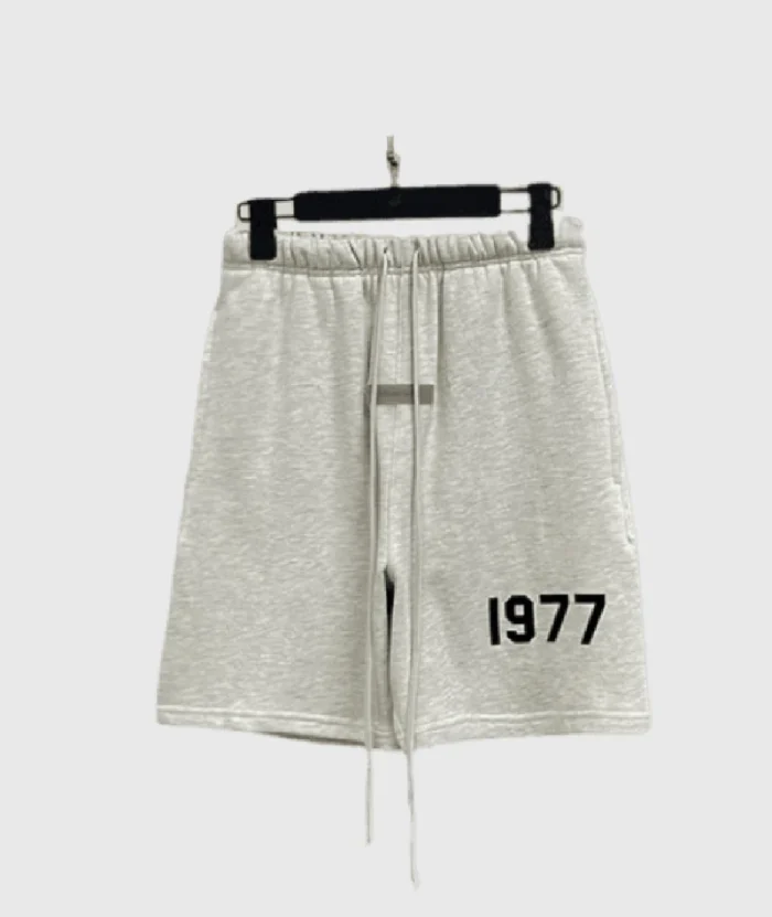 Fear of God Essentials 1977 Logo Shorts Grey